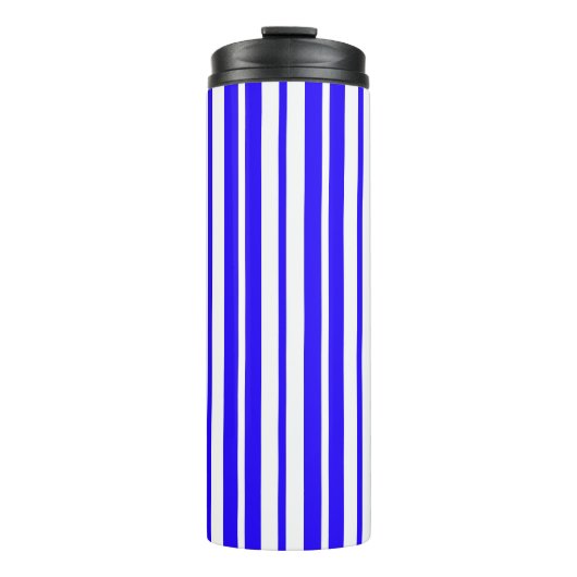 Bouteilles Isothermes Motif Bleu Blanc Vertical Grilles (Devant)