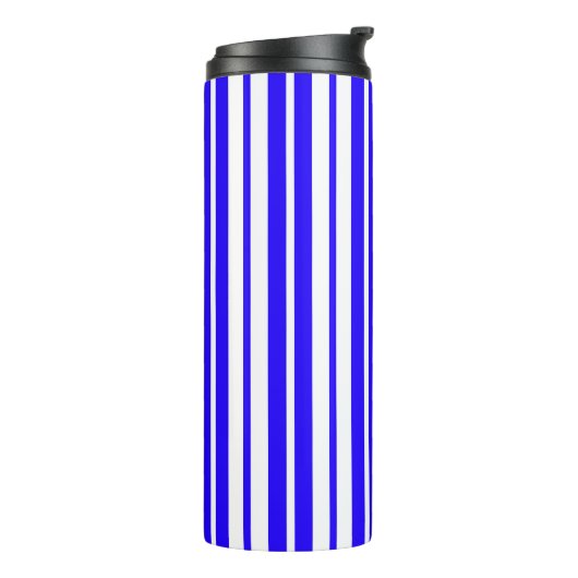Bouteilles Isothermes Motif Bleu Blanc Vertical Grilles (Tourné sur la gauche)