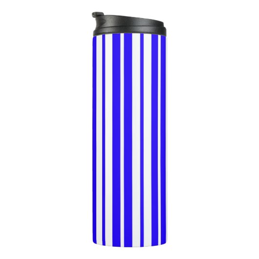Bouteilles Isothermes Motif Bleu Blanc Vertical Grilles (Tourné sur la droite)