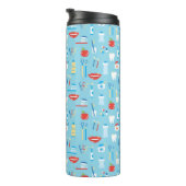 Bouteilles Isothermes Motif bleu dentaire (Tourné sur la droite)