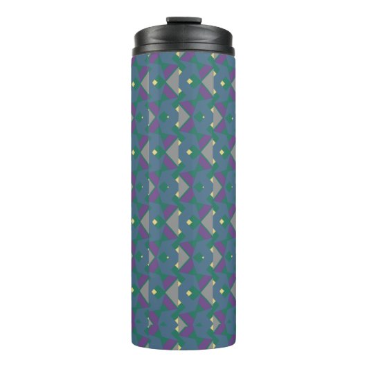 Bouteilles Isothermes Motif bleu et violet Abstrait avec Chevrons (Devant)