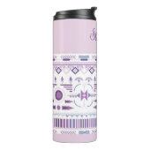 Bouteilles Isothermes Motif Boho géométrique violet et lavande (Tourné sur la gauche)