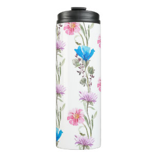 Bouteilles Isothermes Motif botanique aquarelle