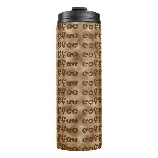 Bouteilles Isothermes motif Brown de texte de café (Devant)
