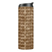 Bouteilles Isothermes motif Brown de texte de café (Tourné sur la gauche)
