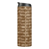 Bouteilles Isothermes motif Brown de texte de café (Tourné sur la droite)