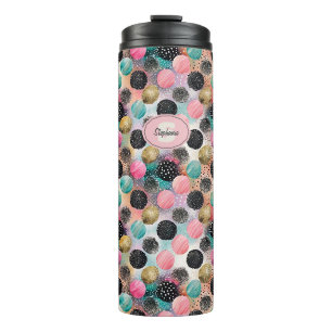 Bouteilles Isothermes Motif Cercle Abstrait - avec Parties scintillant e