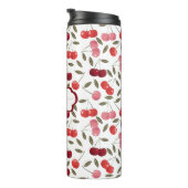 Bouteilles Isothermes Motif Cerise Douce | Monogramme (Tourné sur la droite)