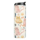 Bouteilles Isothermes Motif chaton pastel mignon (Tourné sur la gauche)