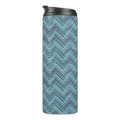 Bouteilles Isothermes Motif chevron bleu (Tourné sur la droite)