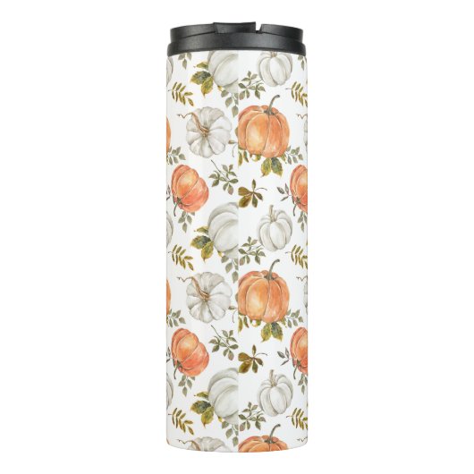 Bouteilles Isothermes Motif Citrouille d'aquarelle d'automne (Dos)