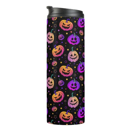 Bouteilles Isothermes Motif citrouille Halloween néon (Tourné sur la droite)