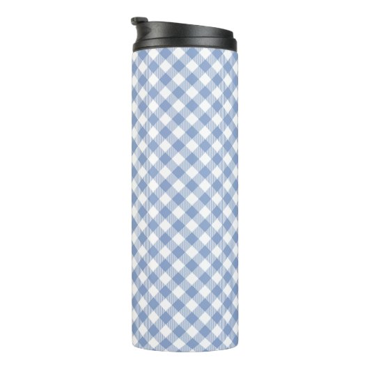 Bouteilles Isothermes Motif classique En vichy bleu coché (Tourné sur la droite)