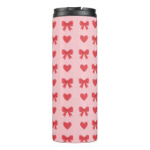 Bouteilles Isothermes Motif Cœurs Roses et Rubans Doux (Dos)
