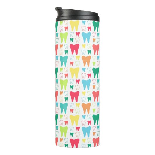 Bouteilles Isothermes Motif coloré de dents (Tourné sur la droite)
