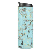 Bouteilles Isothermes Motif Cool Brown et bleu rétro (Tourné sur la droite)