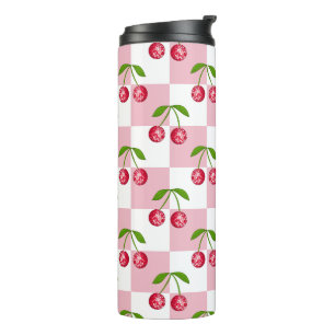 Bouteilles Isothermes Motif Damier Cerise Boule Disco