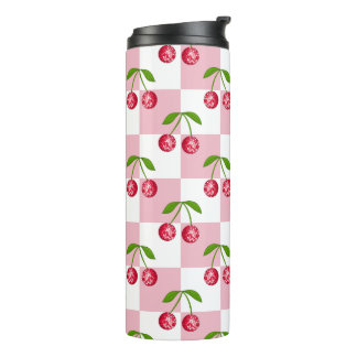 Bouteilles Isothermes Motif Damier Cerise Boule Disco