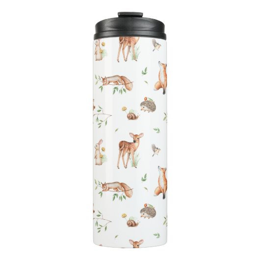 Bouteilles Isothermes Motif d'amis animaux de bois mignon (Devant)