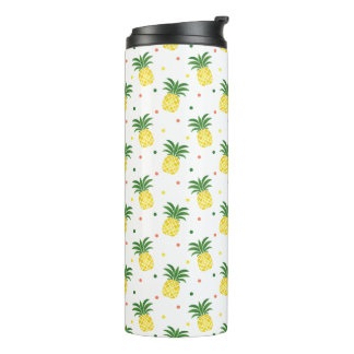 Bouteilles Isothermes motif d'ananas aquarelle