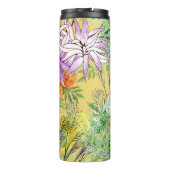 Bouteilles Isothermes Motif d'aquarelle Arrière - plan jaune (Dos)