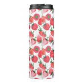 Bouteilles Isothermes Motif d'aquarelle aux fraises rouges juteuses (Dos)