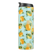 Bouteilles Isothermes Motif d'aquarelle avec citrons et feuilles. Seamel (Tourné sur la droite)