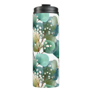 Bouteilles Isothermes Motif d'aquarelle botanique : Fond sans couture