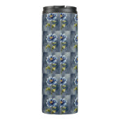 Bouteilles Isothermes Motif d'aquarelle de fleurs bleues (Dos)