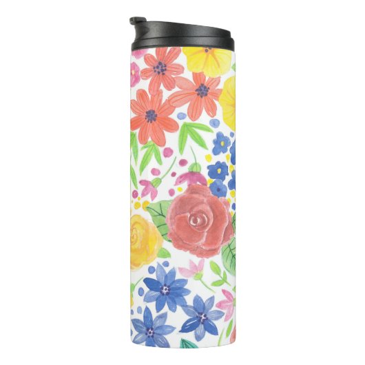 Bouteilles Isothermes Motif d'aquarelle florale (Tourné sur la droite)