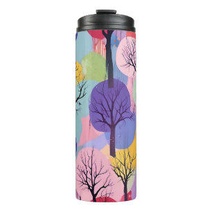 Bouteilles Isothermes Motif d'arbre abstrait de couleur foncée