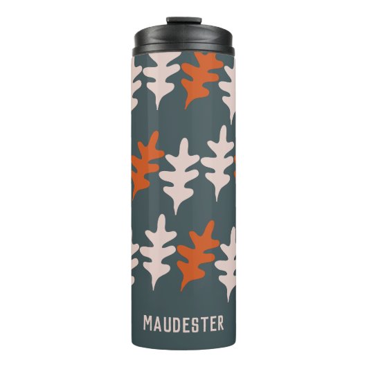 Bouteilles Isothermes Motif d'art Abstrait bleu gris orange personnalisé (Devant)