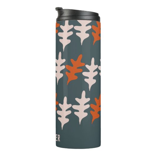 Bouteilles Isothermes Motif d'art Abstrait bleu gris orange personnalisé (Tourné sur la droite)