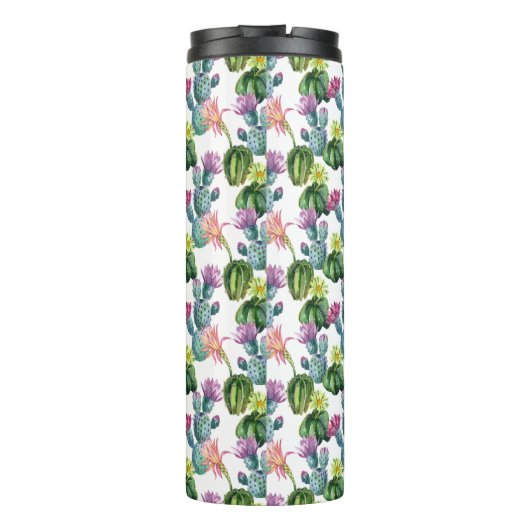 Bouteilles Isothermes Motif d'art de cactus d'aquarelle (Dos)
