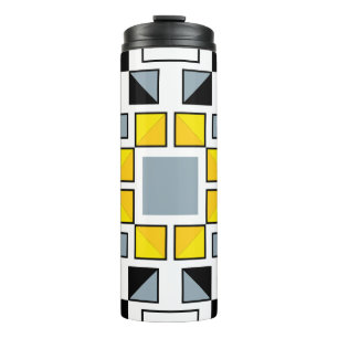 Bouteilles Isothermes Motif d'art de courtepointe géométrique moderne 