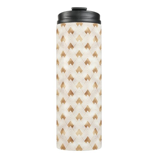 Bouteilles Isothermes Motif d'art déco d'or (Devant)