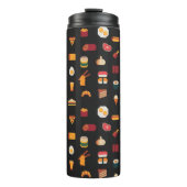 Bouteilles Isothermes Motif d'art en pixel sans soudure, textures de tis (Devant)