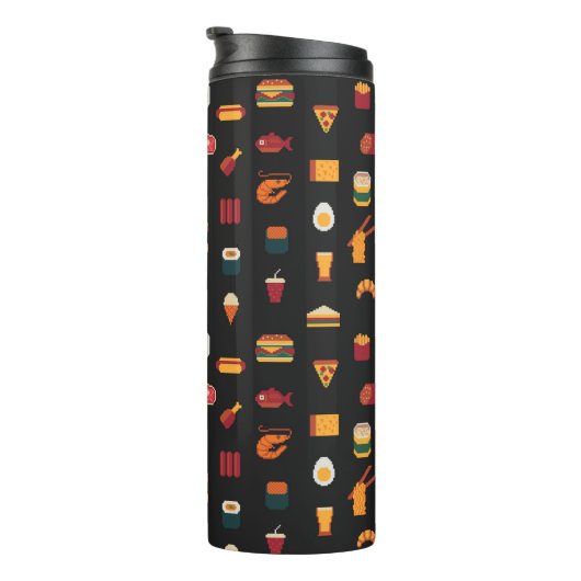 Bouteilles Isothermes Motif d'art en pixel sans soudure, textures de tis (Tourné sur la droite)