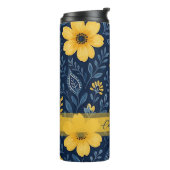 Bouteilles Isothermes Motif d'art floral méditerranéen élégant (Tourné sur la gauche)