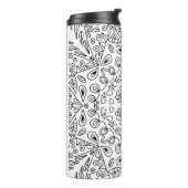 Bouteilles Isothermes Motif d'art monochrome noir et blanc (Tourné sur la gauche)