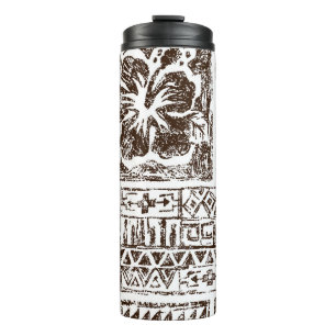 Bouteilles Isothermes Motif d'art tropical autochtone hawaïen