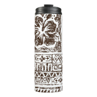 Bouteilles Isothermes Motif d'art tropical autochtone hawaïen