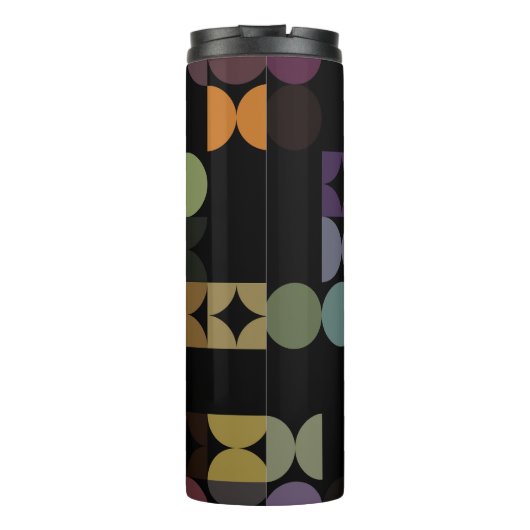 Bouteilles Isothermes Motif d'art Turquoise bleu violet noir (Dos)