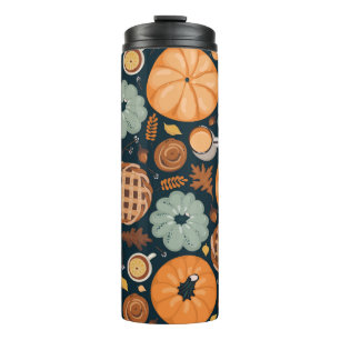 Bouteilles Isothermes Motif d'automne mignon et transparent arrière - pl