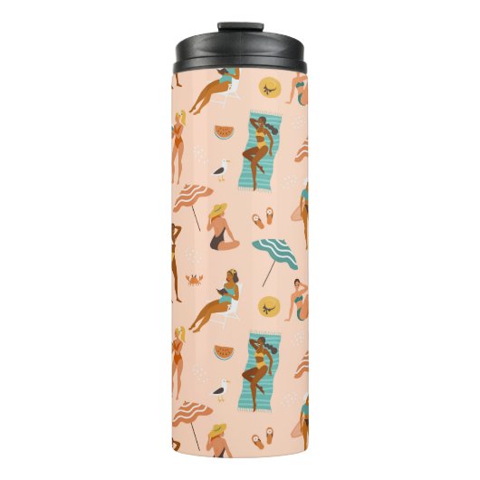 Bouteilles Isothermes Motif de bains de soleil de plage (Devant)