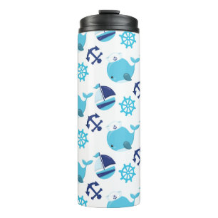 Bouteilles Isothermes Motif De Baleines, Beaux Baleines, Baleines Bleues
