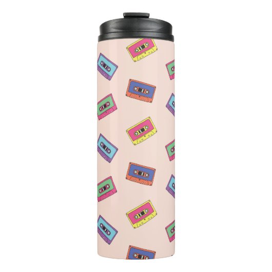 Bouteilles Isothermes Motif de bande audio Retro Neon (Devant)