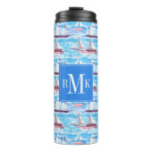 Bouteilles Isothermes Motif de bateaux de navigation d'aquarelle (Devant)