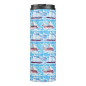 Bouteilles Isothermes Motif de bateaux de navigation d'aquarelle (Dos)