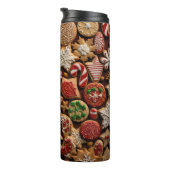Bouteilles Isothermes Motif de biscuits de Noël assortis (Tourné sur la droite)